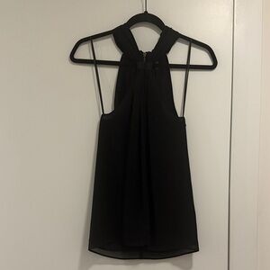 Aqua Black Halter Top
